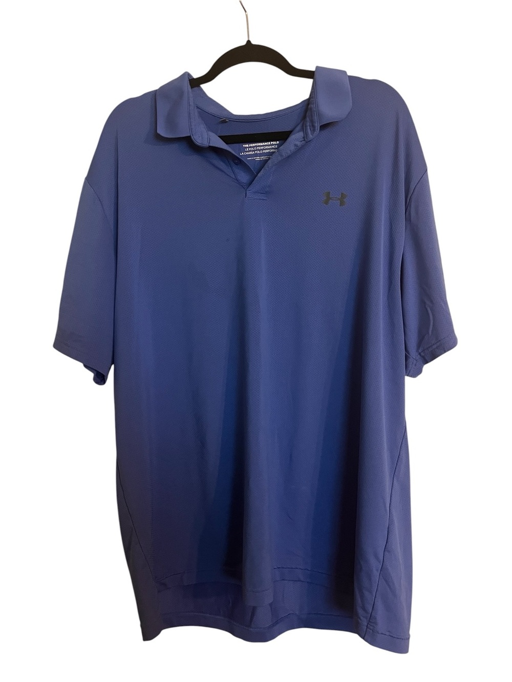 Under Armour Performance Polo Shirt Blue Short Sleeve Men’s XXL Golf Athletic